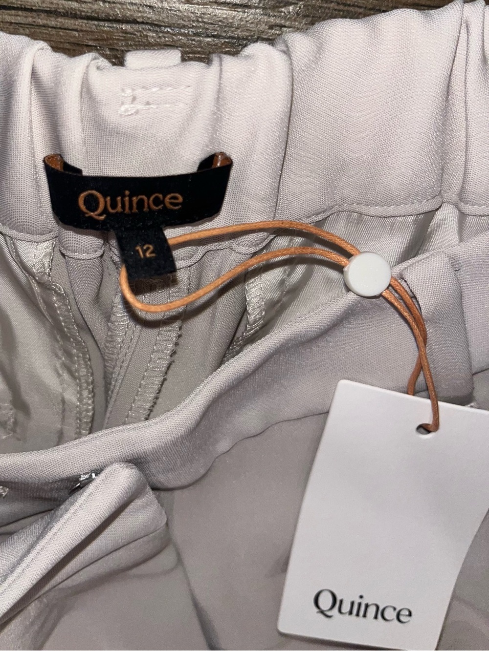 NWT Quince Stretch Pleated Wide Leg Pants in sand - Picture 6 of 6
